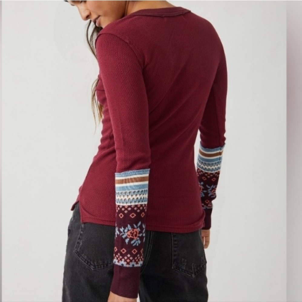 NWT Free People Mikah Layering Cuff Wine Combo Size S - Picture 4 of 5